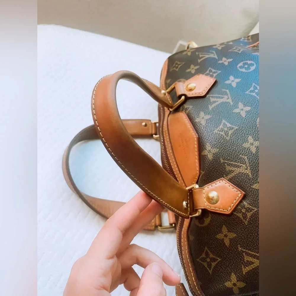 Louis Vuitton Brown and Tan Monogram Canvas‎ Retiro GM Bag Satchel